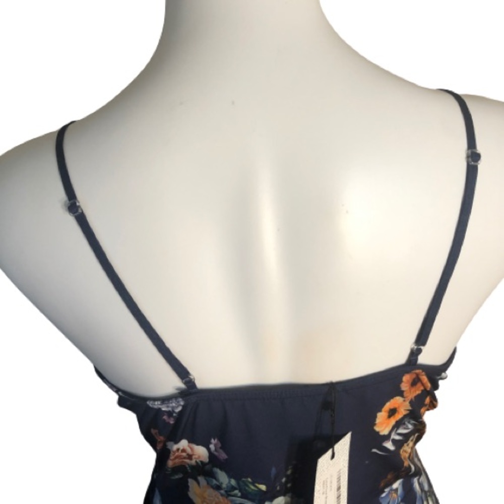 Floral Strappy Wrap Midi Dress Sz 12 - Picture 6 of 8